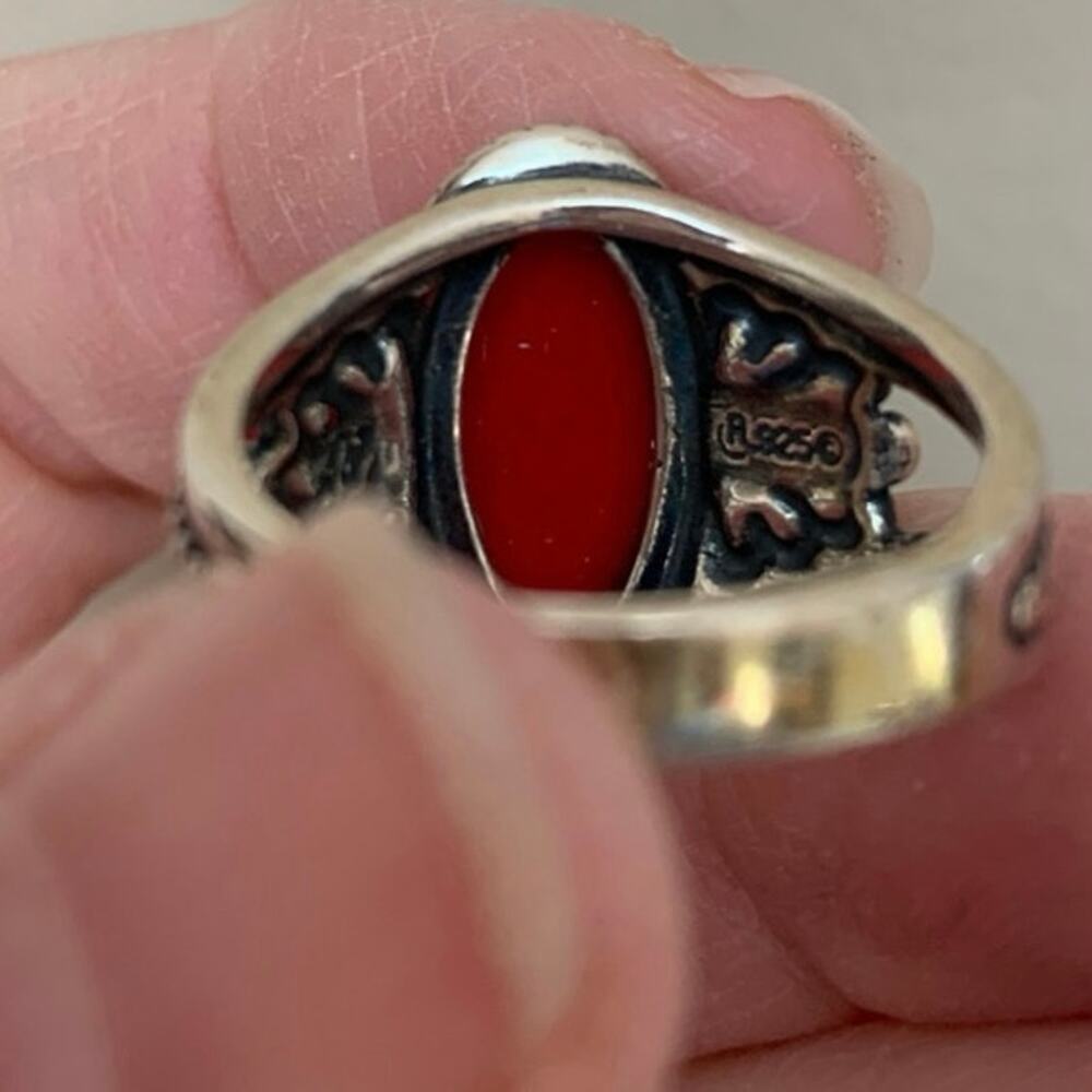 Carolyn Pollack Design Sterling Silver Relios Three Stone Ring Sz 9 Southwest - Picture 3 of 7